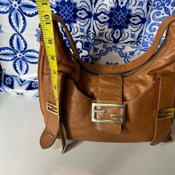 Fendi genuine leather Fendi Tan Leather Mamma Baguette Bag Y2K - Picture 8 of 9